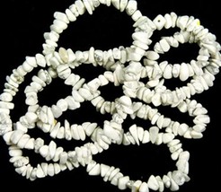 White Howlite Chip Beads  34&quot; Endless Strand (1)  - £2.31 GBP