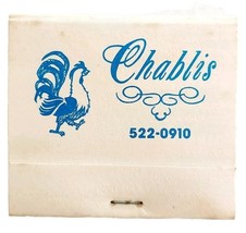 Chablis La Creperie Restaurant Vintage Matchbook Austin Texas Unstruck E... - $19.99 Chablis La Creperie Restaurant Vintage Matchbook Austin Texas Unstruck E... - $19.99