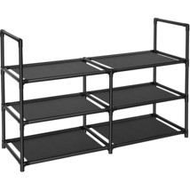 3 Tier Metal Construction Shoe Rack, Sturdy Shelf Organizer For Entryway... - $37.99
