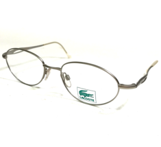 Vintage Lacoste Eyeglasses Frames LD 8004 C093 Matte Silver Round 50-17-135 - $74.59