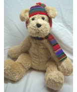 GUND TAN BEN THE PUPPY DOG IN WINTER HAT &amp; SCARF 13&quot; Plush Stuffed Anima... - $27.24 CAD
