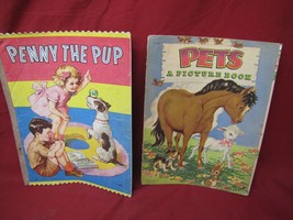 Lot Of 2 Original Vintage 1940’s Children’s Cloth Like Books - $29.69