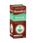 Benadryl PE Dry Cough &amp; Nasal Congestion in a 200mL Berry Flavour - $113.87 CAD