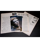 David Bowie The Face Magazine Photo Article Vintage 1985 Freddy Mercury ... - €17,16 EUR