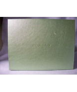 Mally Pencil Case with elastic bands for 10 pencils Green Faux Leather - £12.39 GBP