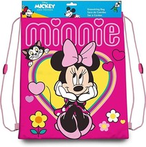 Disney Minnie Mouse Girls Drawstring Bag Gym Bag 40 x 30 cm, Pink - £9.84 GBP
