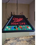 Vintage 1990 Miller High Life Beer Hanging Pool Table Light Working Man ... - $158.40