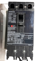 Siemens/ITE HHED63B040 Bolt-On 40Amp 3Pole 600Volt Molded Case Circuit B... - $262.19