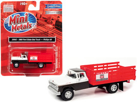 1960 Ford Stake Bed Truck Phillips 66 Black White w Red Stakes 1/87 HO Scale Mod - £24.63 GBP