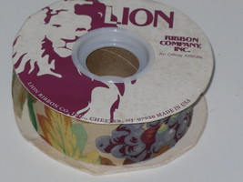 Fall Harvest Ribbon Roll Vintage Lion "Plenty" #42284 - $9.95