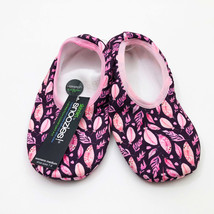Snoozies Women&#39;s Stretch Comfort Skinnies Sketch Pink Leaves Medium  7/8 - £10.19 GBP
