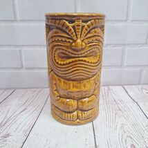 Germaine's Luau Hawaii Tiki 2010 KC Ceramic Mug Cup Tropical Brown - $11.40