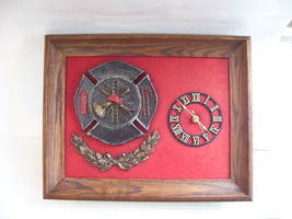 MALTESE CROSS MARK: Fire Fighter Clock 11.5X14.5 FRAME  - £59.52 GBP