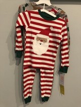 Carters Just One You 4 Piece Santa Sleeper Holiday Pajamas Sz 2T Red (2 outfits) - £15.82 GBP