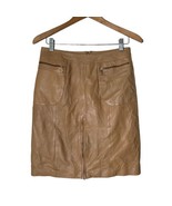 Vintage Vakko Sport Lamb Leather Pencil Skirt Straight Zipper Front Wome... - £34.95 GBP