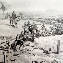 Spanish Defense Of San Juan Hill War 1899 Victorian Print DWV7B - €25,92 EUR