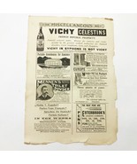 Vintage Late 1890&#39;s Advertising Page Scribner&#39;s Magazine Vichy Esterbrook - $203.96 MXN
