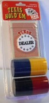 Texas Hold Em Collector Kit Deck  Chips Button - £7.49 GBP
