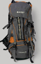 Hi-Tec Odyssey 50 Backpack Backpacking Gray Orange Size S EUC - $65.33