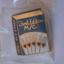 Vintage Poker Run 1980 Motorcycle Club Pin Vest Pin Hat Pinback - $8.99