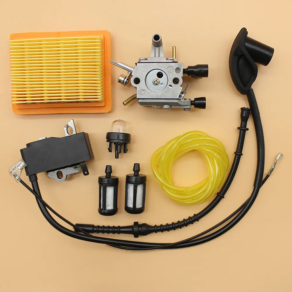 Carburetor Ignition  Per Bulb Air Filter Fuel Hose Tune Up Kit Fit STIHL FS120 F - £86.12 GBP