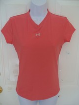 Under Armour Coral Color Short Sleeve Shirt Size Large Women&#39;s EUC - £11.41 GBP