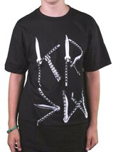 Kr3w Mens Skateboarding Butterfly Knives Black T-Shirt K52723 NWT - £11.26 GBP