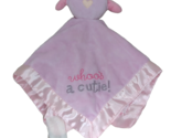 Stepping Stones Whoo's a Cutie Plush Pink Owl Baby Security Blanket Lovey - $5.93