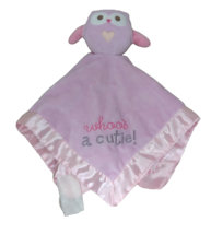 Stepping Stones Whoo's a Cutie Plush Pink Owl Baby Security Blanket Lovey - $5.93