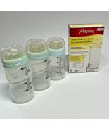 3 PLAYTEX DROP INS BABY BOTTLES, NURSERS 4 oz. with Nipples Rings Lids &amp;... - $27.41 CAD