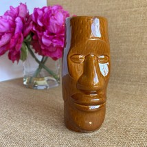Vintage Tiki Mug DW128 Brown Ceramic Polynesian Barware - $24.74