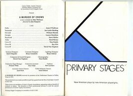 Primary Stages Program A Murder of Crows by Mac Wellman 1970 New York - $17.82