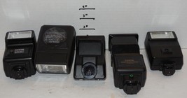 Vintage Film Camera Flash Lot of 5 Untested Parts or repair - $24.16