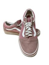 Vans Old Skool Sneakers Pink Suede Canvas Skate  Shoes Size 8 Womens Mens 6.5 - £18.89 GBP
