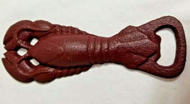 Crawfish Lobster Beer Bottle Opener Cast Iron Nautical Tiki Bar Man Cave - $13.99