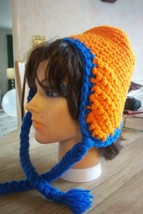 Women&#39;s Warm Winter Crochet Hat, Syracuse University (SU) Hand knit Oran... - $6.00