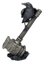 Pacific Giftware Thor's Hammer Figure with Raven Viking Odin Decoration - $39.58