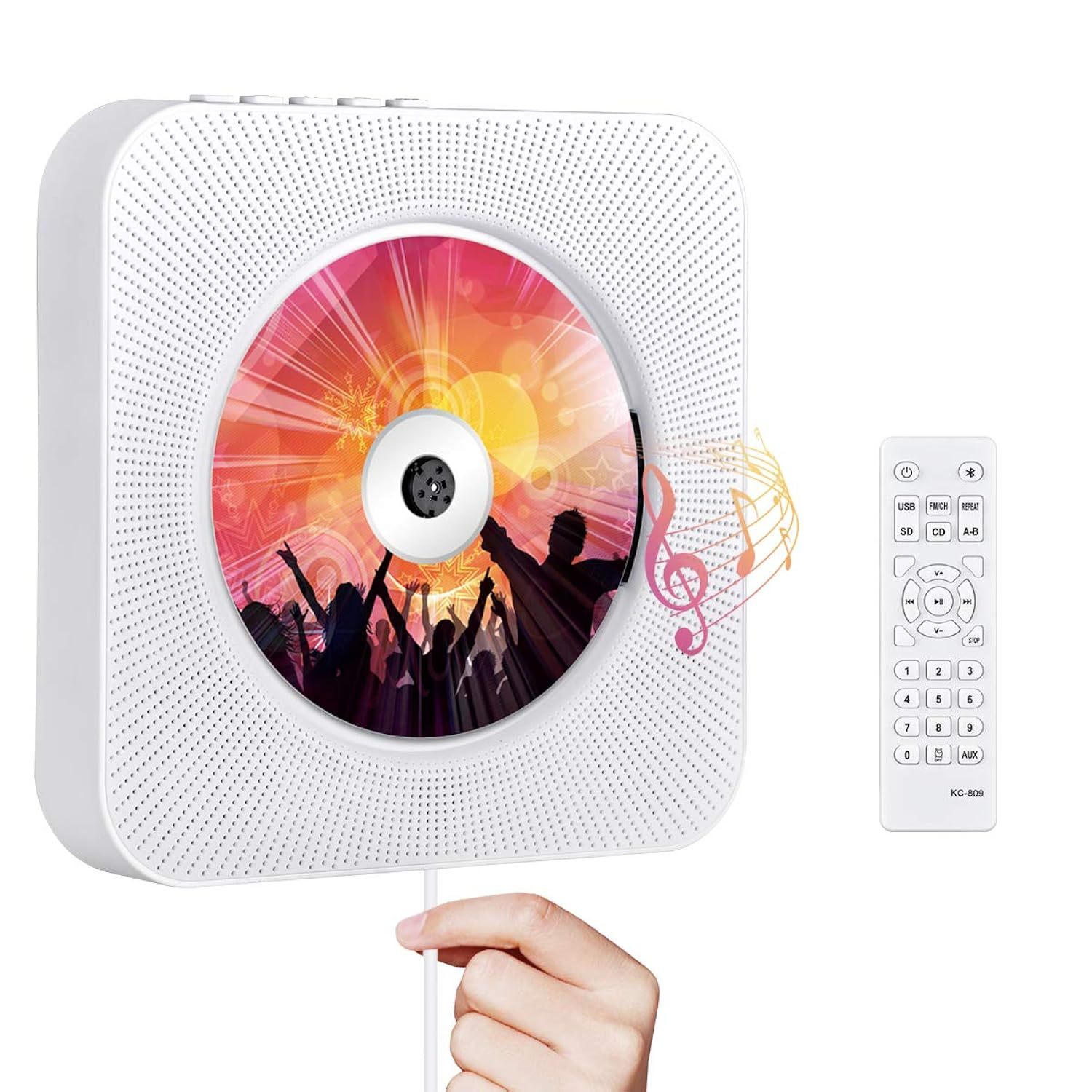 Portable Cd Player With Bluetooth, Wall Mountable Cd Players Music Player Home A