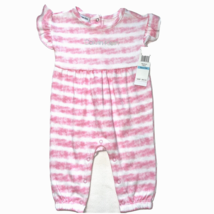 Baby Girl 6-9 month Calvin Klein one piece jump suit Pink stripe - $12.86