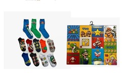 Nintendo Super Mario Bros. 12 Days Of Socks Shoe Christmas Size 4-10 New Sealed - £23.73 GBP