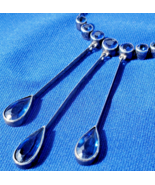 STERLING SILVER 925 Deco Modernist ORIGINAL Rare Necklace Vintage Sapphi... - $1,230.25