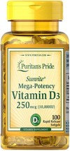 Vitamin D3 10000 IU Bolsters Health Immune System Support and Healthy Bones &amp; Te - £18.39 GBP