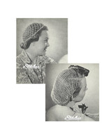 1940s 2 Snoods, Sports and Evening, Hair Covering- 2 Crochet patterns (P... - £3.13 GBP