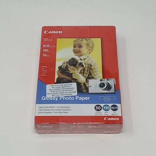 Primary image for Canon 4" x 6" Glossy Photo Paper (2) 50 sheet packs (100) GP-401