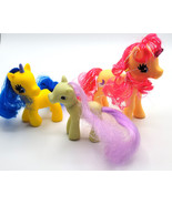 Lot of 3 Assorted Brands Little Ponies Horse Toy Small Yellow Colors Col... - £10.93 GBP