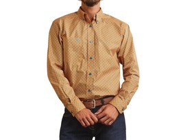 Ariat kilian fitted button down shirt Orange &amp; Blue - £43.69 GBP