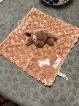 Kids Preferred Brown Puppy Dog Security Blanket Minky Soft plush baby lovey vgc - £10.86 GBP