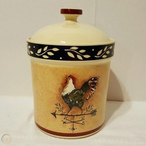 Rooster CANISTER JAR Susan Winget JC Penney  SUGAR chicken 9 3/8&quot; weathervane - £19.77 GBP