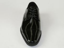 Men Leather Dress Shoes GIOVANNI Oxford Lace Cap toe European HUDSON Black  image 3