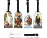 NEW Set of 4 Religious Luggage Travel Suitcase Tags Guardian Angel, Mary... - $19.99